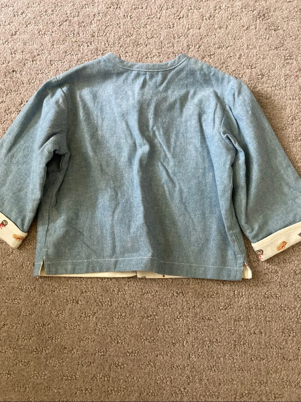 Vtg Ralph Lauren reversible chambray baby jacket, 9M.